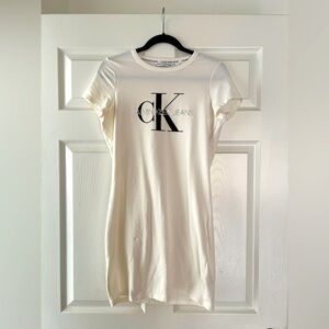 Calvin Klein Jeans Logo Stretch Cotton T-Shirt Dress